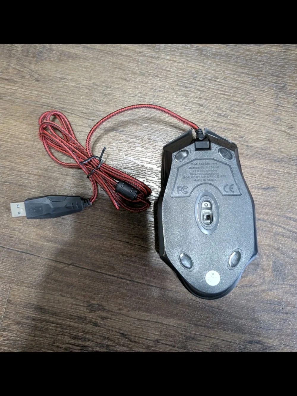 Luminous Gaming Mouse 6 Button Black & Red NWT Read Description